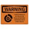 Signmission OSHA WARNING, 12" Width, Rigid Plastic, 12" W, 18" L, Landscape, Chock Wheels Of Truck Or Trailer OS-WS-P-1218-L-12523 - alternate 1